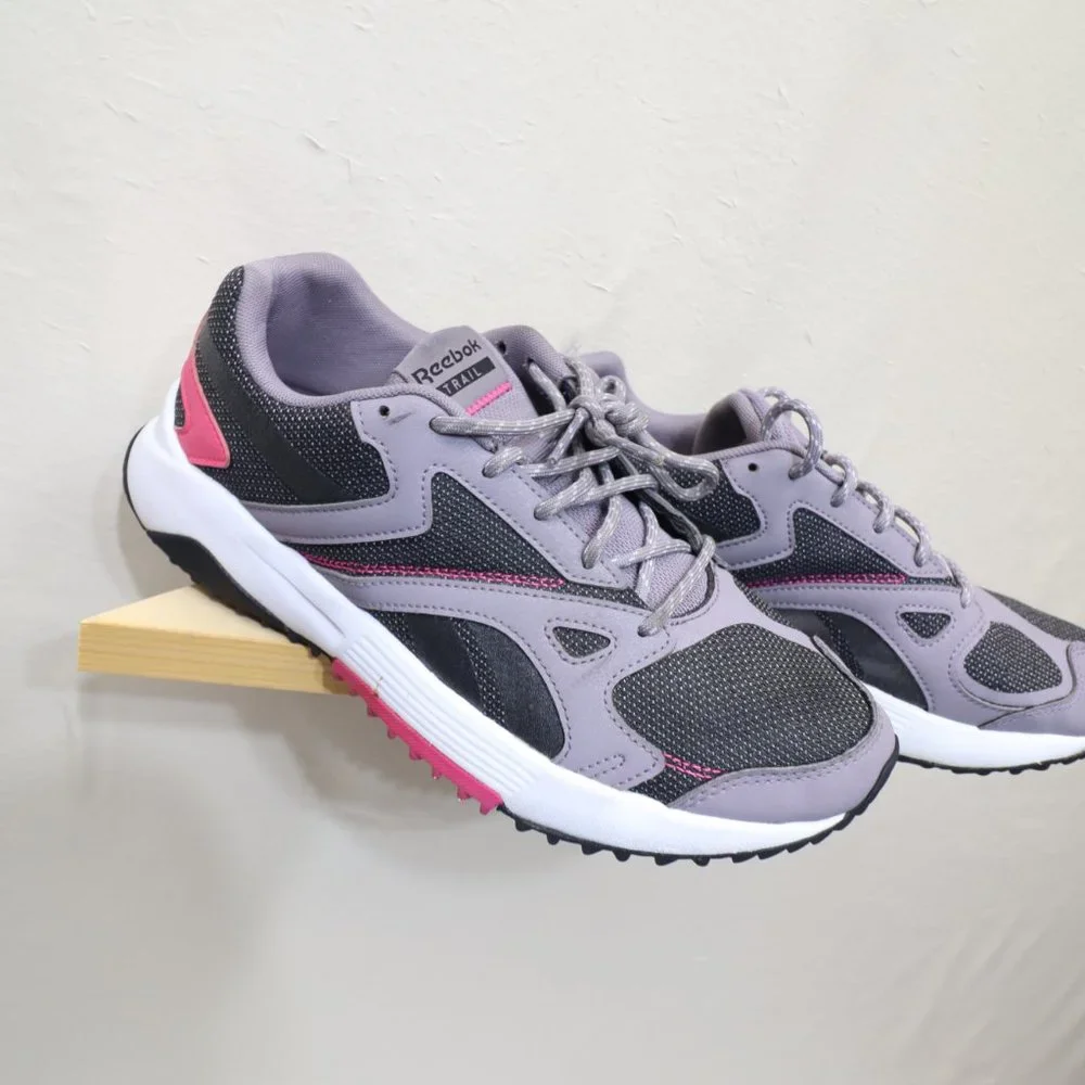 Reebok Trail Shoes Womens 9 Fuel Foam Gray Pink Charcoal White Athletic - Picture 6 of 14